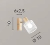Misure Faretto orientabile in legno chiaro e metallo bianco traforato Stile Scandinavo