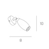Immagine aggiuntiva di Aplique a faretto spot 1 luce orientabile diffusore in vetro  41520
