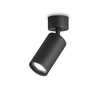 Faretto led a soffitto o parete nero orientabile DYNAMITE PL1 NERO IDEAL LUX