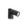 Immagine aggiuntiva di Faretto nero design tondo orientabile con  lampadina LED RUDY AP1 ROUND NERO 