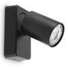 Particolare di Faretto nero design tondo orientabile con  lampadina LED RUDY AP1 ROUND NERO IDEAL LU