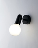 Faretto nero orientabile con lampadina a vista E27 39645 LUCI MODERNE