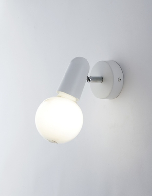 Faretto a spot - applique direzionabile bianco lampadina a vista 39644 LUCI MODERNE