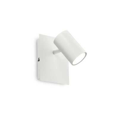 Applique a faretto direzionabile bianco tondo semplice SPOT AP1 BIANCO IDEAL LUX