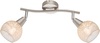 Lampadario a 2 faretti orientabili vetro sfera effetto ghiaccio 54987-2 GLOBO LIGHTING