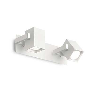 Lampadario a parete o soffitto con 2 faretti design MOUSE AP2 BIANCO IDEAL LUX