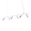 Lampadario a LED lineare lungo 1 metro decentrato 6 faretti bianchi DYNAMITE SP6 BIANCO IDEAL LUX
