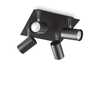 Immagine aggiuntiva di Lampada moderna muro o soffitto 4 faretti tondi neri SPOT PL4 NERO IDEAL LUX