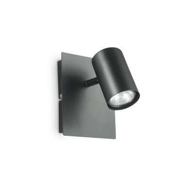 Luce direzionabile a faretto nero rotondo SPOT AP1 NERO IDEAL LUX