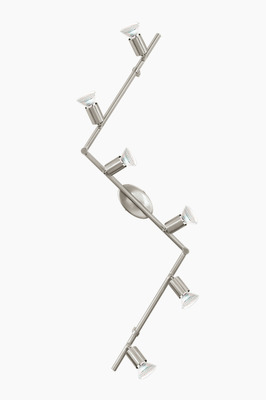 Plafoniera 6 faretti LED orientabili nickel 92599 EGLO