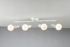 Asta 4 faretti orientabili metallo bianco 39648 LUCI MODERNE