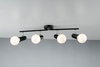 Plafoniera lineare 4 faretti orientabili neri 39649 LUCI MODERNE