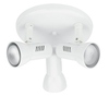 Plafoniera rotonda a 3 faretti orientabili bianchi in metallo 39638 LUCI MODERNE
