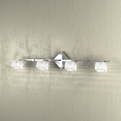 Plafoniera soffitto o parete 4 luci vetri quadrati direzionabili 1047/F4 TOP LIGHT