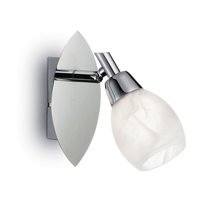 Piccola applique a faretto in vetro orientabile SOFFIO AP1 IDEAL LUX