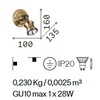 Immagine aggiuntiva di Faretto classico bronzato linea retr&ograve; inclinabile con lampadina BARBER AP1 ID