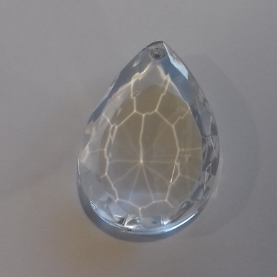 Set 2 gocce in vetro per lampadari 4,5x7,5cm 38731 RICAMBI