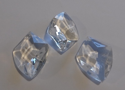Set 3 gocce di ricambio in vetro per lampadari 3,8x5cm 38735 RICAMBI