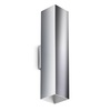 Applique cromata verticale 30cm fascio con doppia emissione LOOK AP02 SQUARE D6.0 H030 CROMO IDEAL L