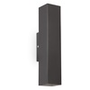 Immagine aggiuntiva di Applique nera verticale 30cm doppio segno grafico di luce LOOK AP02 SQUARE D6