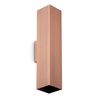 Applique rame 30cm dalla geometria verticale LOOK AP02 SQUARE D6.0 H030 RAME IDEAL LUX