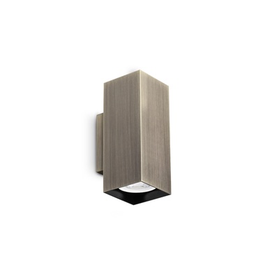 Applique brunita 15 cm per luce radente a parete LOOK AP02 SQUARE D6.0 H015 BRUNITO IDEAL LUX