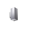 Applique cromata compatta a doppia emissione LOOK AP02 SQUARE D6.0 H015 CROMO IDEAL LUX