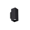 Applique nera 15cm con luce sopra e sotto LOOK AP02 SQUARE D6.0 H015 NERO IDEAL LUX