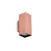 Applique rame design tubo quadro verticale 15cm piccola LOOK AP02 SQUARE D6.0 H015 RAME IDEAL LUX