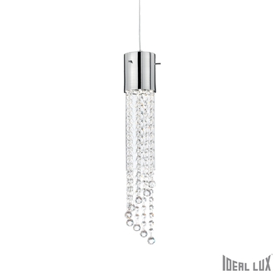 Lampadario piccolo con ottagoni e gocce di cristallo adatto per penisole GOCCE SP1 IDEAL LUX