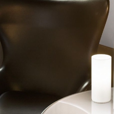 Lampada tavolo cilindro piccola h. 23cm in vetro EDO TL1 SMALL IDEAL LUX