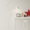 Lampadario con attacco decentrato cupoletta metallo bianco TALL SP1 BIG BIANCO IDEAL LUX