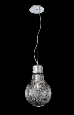 Lampadario lampadina 22cm piccola trasparente fili metallo LUCE MAX SP1 SMALL IDEAL LUX