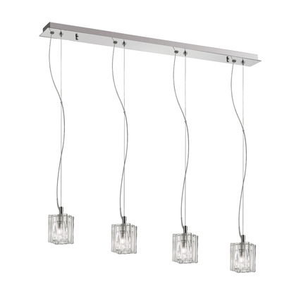 Lampadario moderno lineare a 4 luci MARTINI SP4 IDEAL LUX