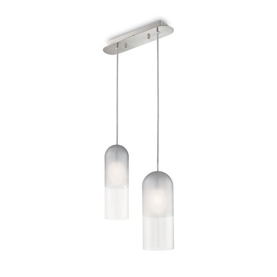 Lampadario con fili a vista e 2 luci grigio MILD SP2 GRIGIO IDEAL LUX