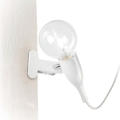 Lampada bianca a pinza lampadina vista PICCHIO AP1 BIANCO IDEAL LUX