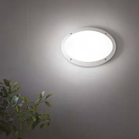 Luce bianca esterno parete soffitto ovale bianca IP65-IP66 MEDEA-1 AP1 BIANCO IDEAL LUX