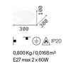 Immagine aggiuntiva di Plafoniera a soffitto vetro bianco decoro lana 30cm 2xE27 LANA PL2 IDEAL LUX