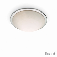 Plafoniera 30cm bianca bordo cromo 2 luci RING PL2 IDEAL LUX