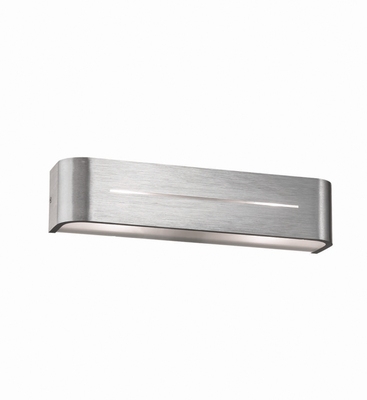 Lampada da parete lineare in metallo alluminio spazzolato POSTA AP2 ALLUMINIO IDEAL LUX