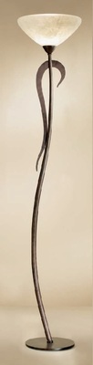 Lampada terra classica testa di moro vetro scavo antico 4280/1P/F1 LAM EXPORT