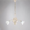Lampadario classico moderno ingresso 3 luci avorio decoro oro  42390