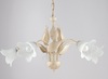 Immagine aggiuntiva di Lampadario 5 luci classico moderno decoro foglie avorio  42392