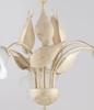 Ulteriore dettaglio di Lampadario 5 luci classico moderno decoro foglie avorio  42392