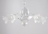 Immagine aggiuntiva di Lampadario 5 luci montatura bianca decoro argento moderno e classico  42393