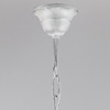 Particolare di Lampadario 5 luci montatura bianca decoro argento moderno e classico  42393
