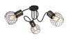 Lampadario 3 faretti vintage nero bronco