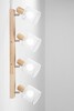 Lampada 4 faretti snodabili soffitto parete scandi-chic legno chiaro e metallo LUCI - foto 4