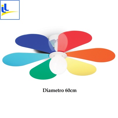 Plafoniera multicolor per 60cm con lampadina a vista FLOWER PL1 D60 IDEAL LUX