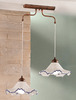 Altra foto Lampadario doppio ceramica blu per penisola cucina e bancone